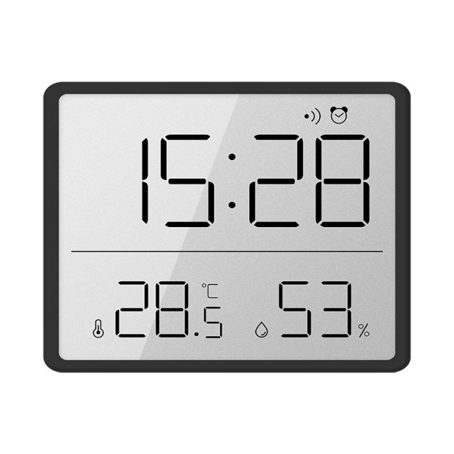 Réveil Magnétique Mural LCD Mince et Léger Affichage Température et Humidité Avec Fonction Alarme et Veille - www.yonis-shop.com