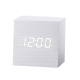 Réveil Multicolore à Contrôle Sonore en Bois Moderne avec Affichage LED et Thermomètre
