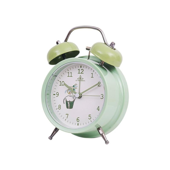 Réveil Silencieux et Lumineux Style Étudiant Vert pour Chambre et Bureau - www.yonis-shop.com