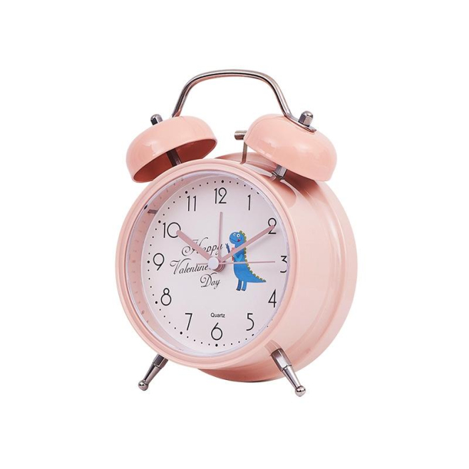 Réveil Silencieux Style Étudiant Cute Avec Lumière Pour Chambre Bureau et Salon Rose - www.yonis-shop.com