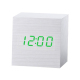 Réveil Moderne En Bois LED Multicolore Avec Contrôle Vocal Et Thermomètre