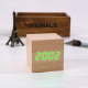 Réveil Moderne En Bois LED Multicolore Avec Contrôle Vocal Et Thermomètre - www.yonis-shop.com