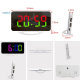 Réveil Digital Miroir LED Grand Écran USB Double Ports Charge Noir Ajustement Luminosité Automatique - www.yonis-shop.com