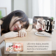 Réveil LED Miroir Écran Large USB Double Port Chargeur Design Moderne Noir - www.yonis-shop.com