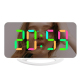 Réveil LED Miroir Grand Écran USB Double Port Charge Murale et Tablette RGB