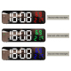Réveil LED Miroir Numérique Avec Affichage Température Humidité et Double Alimentation USB Batterie - www.yonis-shop.com