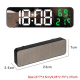 Réveil LED Miroir Numérique Avec Affichage Température Humidité et Double Alimentation USB Batterie - www.yonis-shop.com