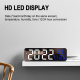 Réveil LED Miroir Numérique Avec Affichage Température Humidité et Double Alimentation USB Batterie - www.yonis-shop.com