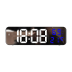 Réveil LED Miroir Digital Avec Affichage Température Humidité et Double Alimentation