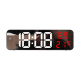 Réveil LED Miroir Digital Avec Affichage Température Humidité et Double Alimentation - www.yonis-shop.com
