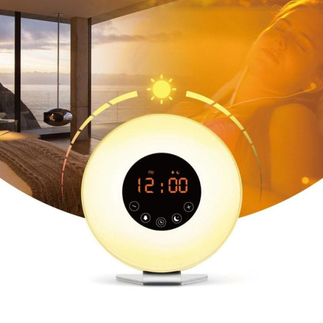 Réveil Intelligent LED Multi-Fonction Avec Radio FM et Lumière d'Aube Douce - www.yonis-shop.com