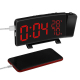Réveil Radio Projection Trois Couleurs Avec Thermomètre Hygromètre Et USB - www.yonis-shop.com