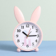 Réveil Lapin Cartoon Silencieux Décoration Chambre Design Unique Taille Compacte Alimenté Par Pile AA