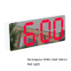 Réveil Miroir LED Double Alimentation Blanc Rectangulaire avec Contrôle Vocal et Éclairage Doux - www.yonis-shop.com