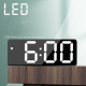 Réveil Miroir LED Blanc Arc Multifonction Économie Énergie USB Batterie Voix Contrôle - www.yonis-shop.com