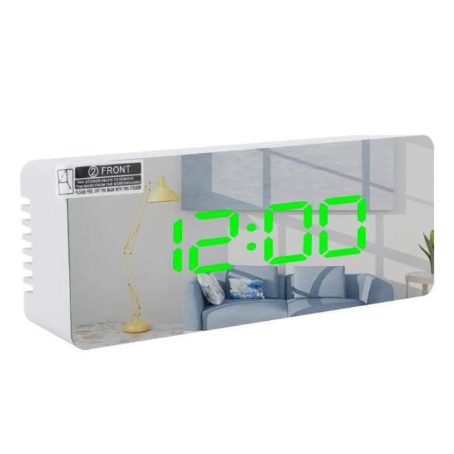 Réveil Multifonctionnel LED avec Miroir de Maquillage et Affichage de Température - www.yonis-shop.com