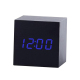 Réveil Multicolore LED Moderne en Bois avec Contrôle Sonore et Thermomètre