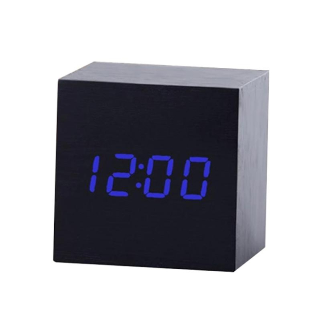 Réveil Multicolore LED Moderne en Bois avec Contrôle Sonore et Thermomètre - www.yonis-shop.com