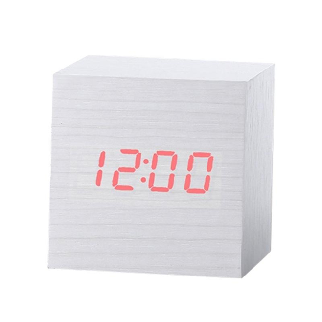Réveil Moderne En Bois À LED Avec Affichage Multicolore Et Contrôle Vocal - www.yonis-shop.com