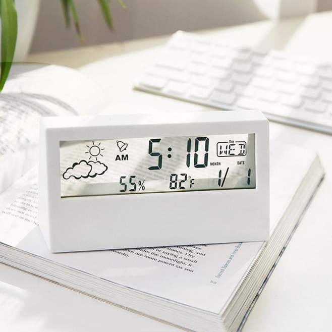 Réveil Électronique LCD Multifonction Avec Affichage Température Humidité Et Alarme - www.yonis-shop.com
