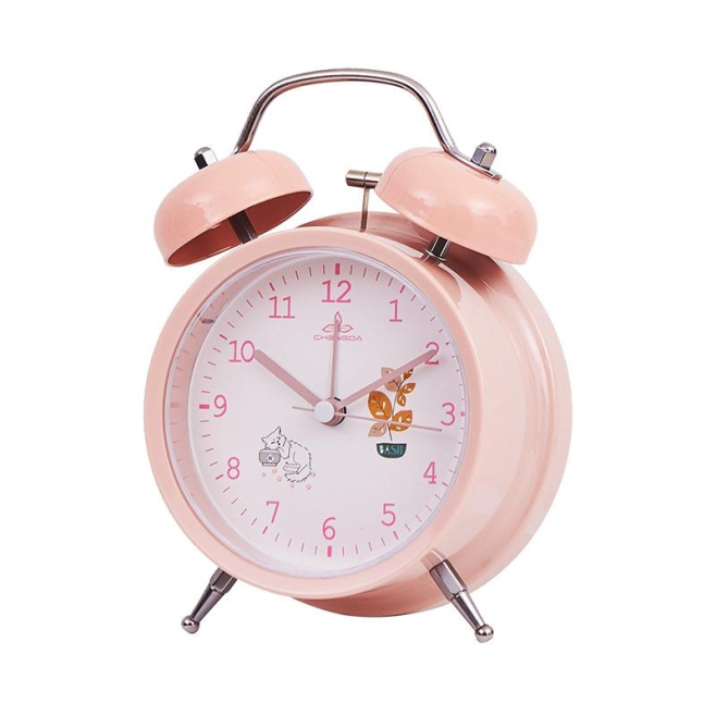 Réveil Silencieux et Lumineux Style Étudiant pour Chambre et Bureau Rose - www.yonis-shop.com