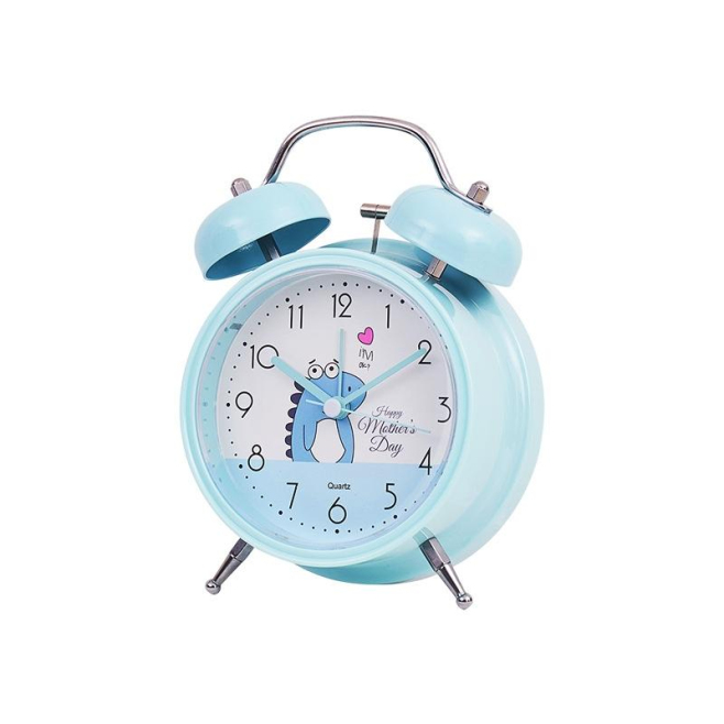 Réveil Silencieux Étudiant Style Mignon Avec Lumière Pour Chambre Et Bureau Couleur Bleue - www.yonis-shop.com