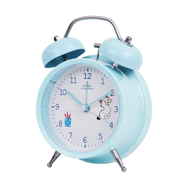 Réveil Silencieux Et Lumineux Style Étudiant Pour Chambre Et Bureau Couleur Bleue - www.yonis-shop.com