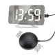 Réveil Multifonctionnel LED Miroir Avec Affichage Haute Définition et Vibration USB Pour Chambre et Bureau