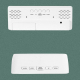 Réveil LED Deux-en-Un à Économie d'Énergie avec Alimentation USB ou Piles AAA Design Rectangulaire Noir Écran Lumineux et Con...