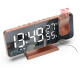 Réveil LED Avec Projection Radio Température Et Humidité Design Miroir Luminosité Ajustable - www.yonis-shop.com