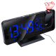 Réveil LED Avec Projection Radio Température Et Humidité Design Miroir Luminosité Ajustable - www.yonis-shop.com
