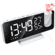 Réveil LED Avec Projection Radio Température Et Humidité Design Miroir Luminosité Ajustable - www.yonis-shop.com