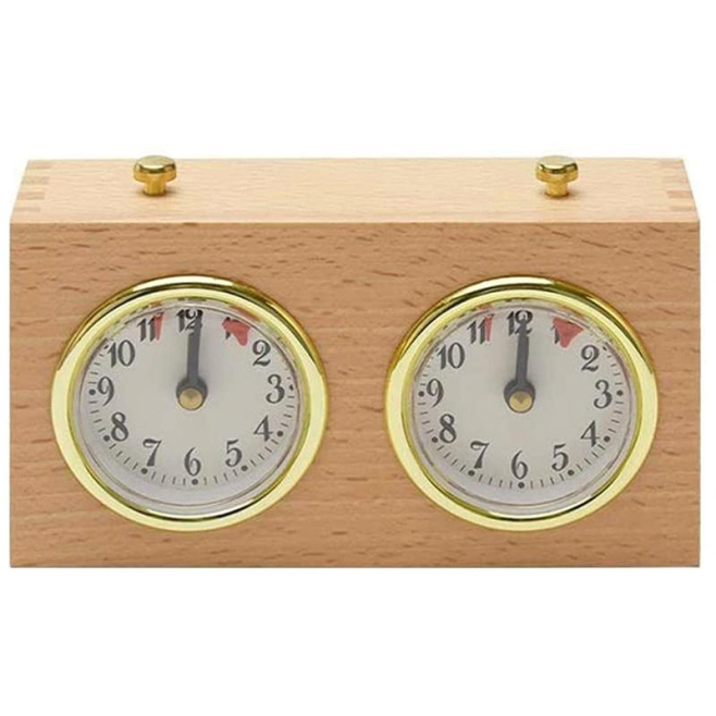 Réveil Échiquier Rétro Bois Mécanique Sans Piles Précision 36 Heures Accessoire Idéal Pour Passionnés D'échecs - www.yonis-sh...