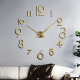 Horloge Murale DIY En Acrylique Doré Pour Salon Chambre Et Bureau Design Moderne Facile À Installer Durable Et Précise - www....