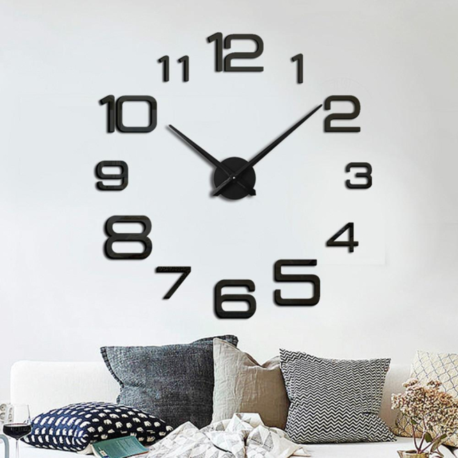 Horloge Murale Acrylique Design Moderne Pour Salon Chambre Bureau Facile À Installer Et Durable - www.yonis-shop.com