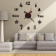 Horloge 3D Acrylique DIY Décoration Murale Silencieuse Élégante Pour Salon Chambre Bureau