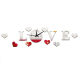 Horloge Miroir Acrylique DIY Amour Design Moderne Pour Mur Lisse Et Propre - www.yonis-shop.com