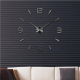 Horloge Murale 3D Sans Cadre Miroir Design Moderne Pour Décoration Maison Chambre 100x100cm