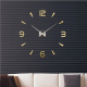 Horloge Murale 3D Sans Cadre Miroir Design Moderne Pour Décoration Maison Chambre 100x100cm - www.yonis-shop.com