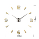 Horloge Murale 3D Sans Cadre Miroir Design Moderne Pour Décoration Maison Chambre 100x100cm - www.yonis-shop.com