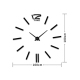 Horloge Murale Moderne Sans Cadre 3D Miroir Doré Décoration Chambre Bureau 100x100cm - www.yonis-shop.com