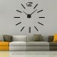 Horloge Murale Moderne Sans Cadre 3D Miroir Doré Décoration Chambre Bureau 100x100cm - www.yonis-shop.com