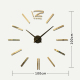 Horloge Murale Moderne Sans Cadre 3D Miroir Doré Décoration Chambre Bureau 100x100cm - www.yonis-shop.com