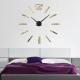 Horloge Murale Moderne Sans Cadre 3D Miroir Doré Décoration Chambre Bureau 100x100cm - www.yonis-shop.com