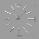 Horloge Murale Moderne Sans Cadre 3D Miroir Doré Décoration Chambre Bureau 100x100cm - www.yonis-shop.com