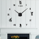 Horloge Murale Décorative Grand Format Sans Cadre En Forme De Chat Avec Surface Miroir 3D Pour Bureau à Domicile