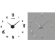 Horloge Murale Décorative Grand Format Sans Cadre En Forme De Chat Avec Surface Miroir 3D Pour Bureau à Domicile - www.yonis-...