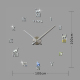Horloge Murale Décorative Grand Format Sans Cadre En Forme De Chat Avec Surface Miroir 3D Pour Bureau à Domicile - www.yonis-...