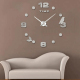 Horloge Murale 3D Moderne Sans Cadre Surface Miroir Grande Taille Décoration Maison Bureau Chambre 100x100cm - www.yonis-shop...