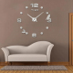 Horloge Murale 3D Moderne Sans Cadre Surface Miroir Grande Taille Décoration Maison Bureau Chambre 100x100cm - www.yonis-shop...